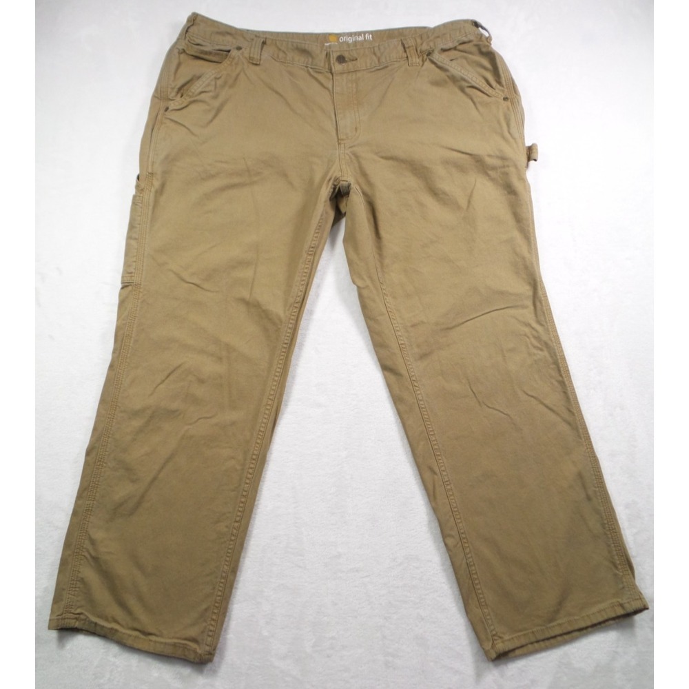 Carhartt Pants Womens Size 18 Short Brown Rugged Flex Original Fit Canvas Work